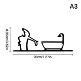New La Linea Minimalist Line Art Car Sticker Bumper & Window Door Wall Decal With Cartoon Character Design Home Car Decoration
