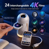USB Starry Sky Projector Night Light 360° Adjustable Galaxy Atmosphere Lamp for Car Interior Home Bedroom Romantic Nightlight