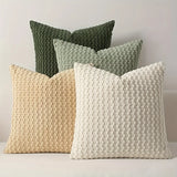Cordury Pillow Covers - Modern Decorative Cushion Cases with Zipper Closure, Machine Washable, No Inserts Included