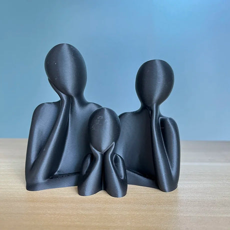 A family decorated wedding statue for three people, perfect as an anniversary gift for husband and wife, newlyweds, or as an art