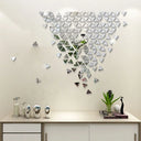 50pcs Mini Square 5cm/4cm Acrylic Mirror Tiles Stickers Mall Adhesive Mosaic for DIY Crafts Art Supplies Home Wall Door Decor