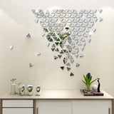 50pcs Mini Square 5cm/4cm Acrylic Mirror Tiles Stickers Mall Adhesive Mosaic for DIY Crafts Art Supplies Home Wall Door Decor