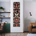 Floral & Plants Chart Vertical Tapestry Mushrooms Wall Hanging Reference Illustrative Botanical Art Tapestry Flowers Home Decor