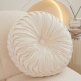 Throw Pillow Hand Sewn Pleated 3D Dutch Velvet Pumpkin Backrest Waist Lumbar Support Cushion Mat For Sofa Bed Floor Office Chair