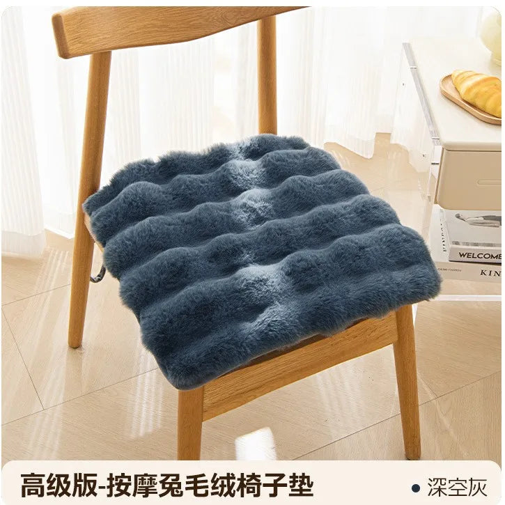 Winter Thickened Plush Student Cushion Seat Cushion Rabbit Velvet Warm Seat Cushion Fart Cushion Office Sedentary Artifact