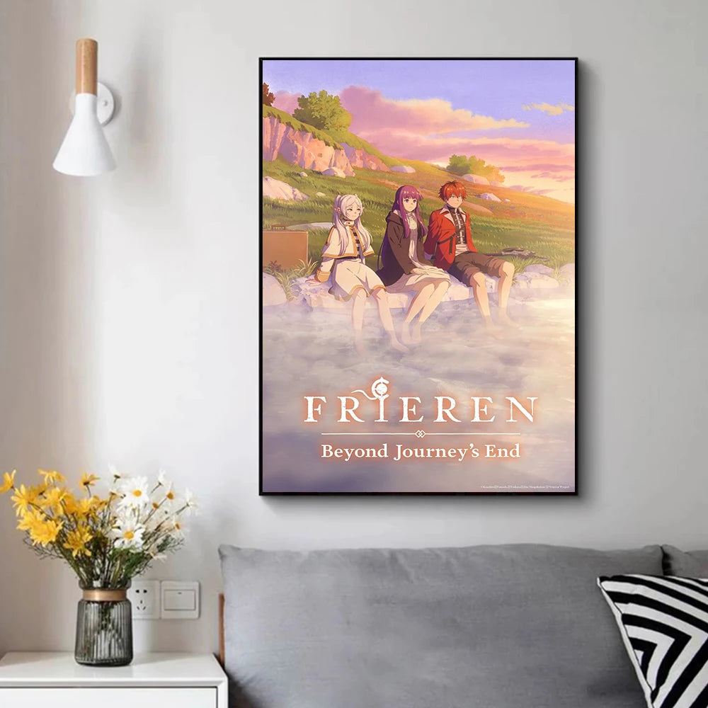 Frieren: Beyond Journey's End Poster Prints For Bedroom Living Room Sôsô no Furîren Anime Canvas Painting Wall Art Home Decor