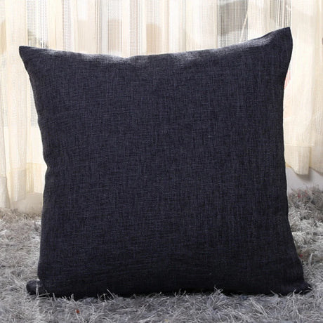 Home Cotton and Linen Cushion Cover 45x45CM Solid Color Yellow Gray Blue Green Orange White Decorative Pillows Case
