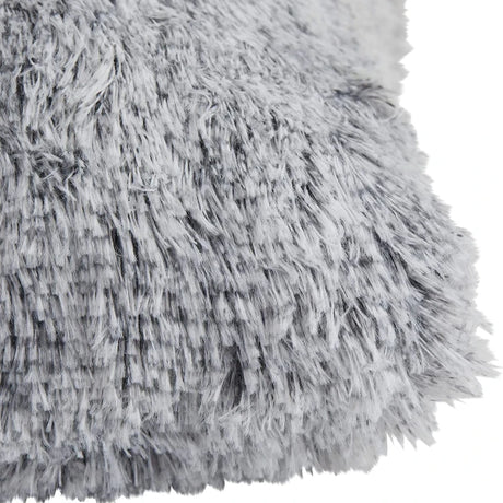 Soft Fur Cushion Cover 43x43cm Cozy Plush Decorative Pillow Cover for Living Room Sofa Decor Pillowcase White Grey Cushion Case