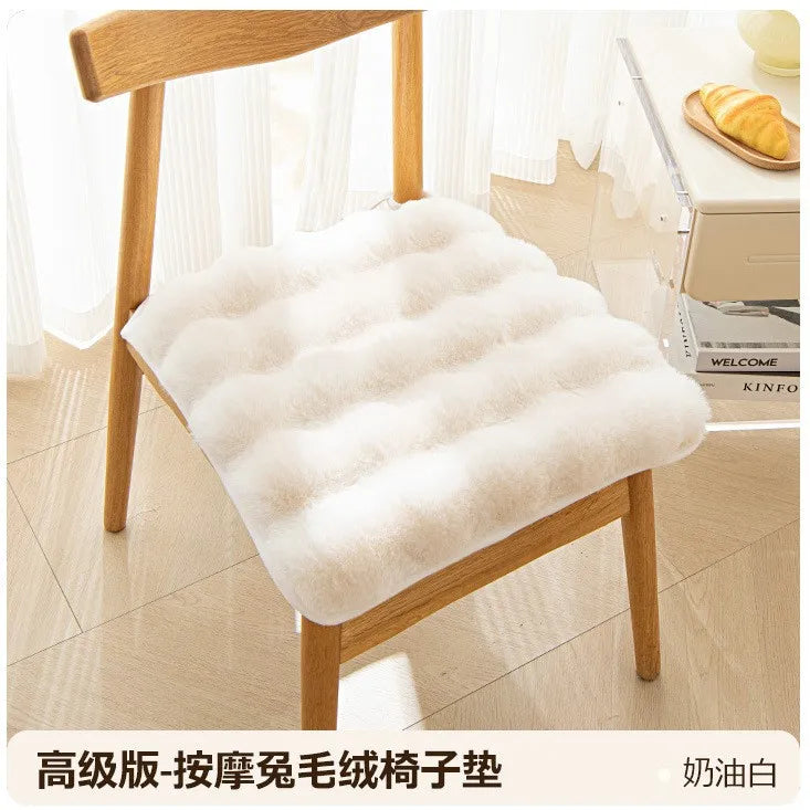 Winter Thickened Plush Student Cushion Seat Cushion Rabbit Velvet Warm Seat Cushion Fart Cushion Office Sedentary Artifact