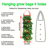 Hanging Grow Bags for Strawberries Tomatoes Hanging Planting Grow Bag Vertical Garden  Strawberry Planter Pot Aeroponic Tower