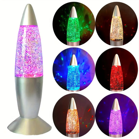 LED Rocket Lamp USB Color Changing Night Light RGB Mood Desk Lamp Decorative Table Light Switch 120cm Cable Bedroom Gaming Decor