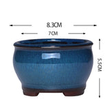 Chinese Style Bonsai Pots Breathable Stoneware Bonsai Pots With Holes Chinese Style Bonsai Flowerpot Ceramic Crafts for Garden