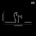 New La Linea Minimalist Line Art Car Sticker Bumper & Window Door Wall Decal With Cartoon Character Design Home Car Decoration