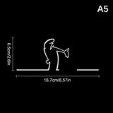 New La Linea Minimalist Line Art Car Sticker Bumper & Window Door Wall Decal With Cartoon Character Design Home Car Decoration