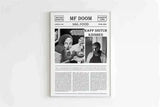 MF Doom Comic Album Poster Aesthetic Rapper Hip Hop Rock Music Band MM Food Mask Canvas For Wall Art Room Decor Home Decoration