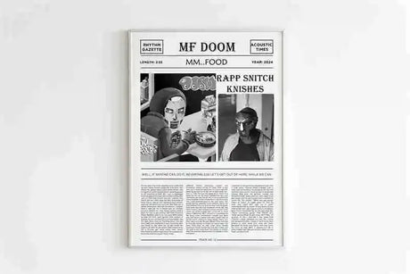 MF Doom Comic Album Poster Aesthetic Rapper Hip Hop Rock Music Band MM Food Mask Canvas For Wall Art Room Decor Home Decoration