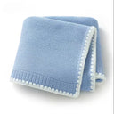 Personalized Name Knitted Acrylic Baby Blanket Breathable Boys Girls Newborn Swaddle Wraps Infant Nap Security Blankets