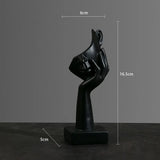 Nordic Resin Abstract Statue Desktop Ornaments Sculpture Figurines Face Character Light Luxury Art Crafts Office Home Decor
