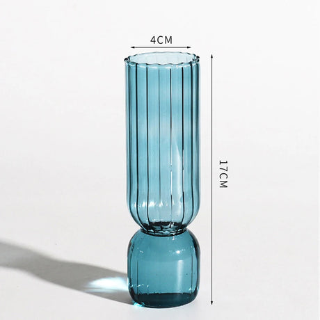Nordic Glass Vase Small Glass Vases Flower Arrangement Home Decoration Accessories Modern Living Room Glass Ornament