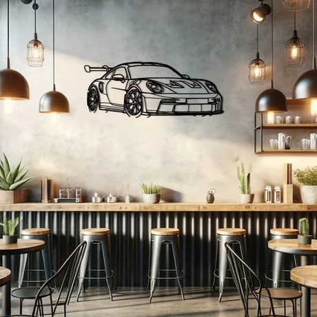 1pc Metal for Supercar Metal Wall Art Modern Iron Home Decor Sign, Dynamic Racing Car Outline Sculpture, Car Decor Ideal choice