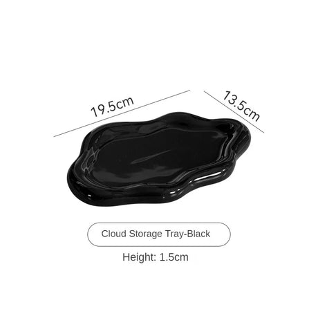 Instagram Influencer Photo Props Ceramic Jewelry Storage Tray Display Tray  Storage Tray Light Luxury Ceramic Jewelry Large Size