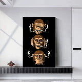 Classic Abstract Wall Art Funny Poster Humour Smoking Monkey HD Canvas Print Poster Home Living Room Bedroom Decoration