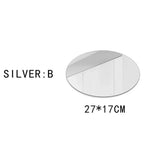 Elliptic HD Anti Fog Wall Mirror Sticker Self Adhesive Shatterproof Acrylic Non-Glass Safety Mirror Sheets for Home Decor