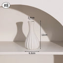 White Nordic Ceramic Flower Vase Retro Flower Bottle Creative Flower Arrangement Holder Simple Plant Pot Room Table Decor Mini