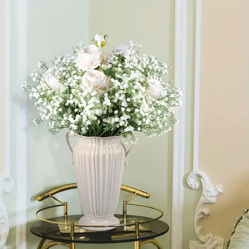 90pcs Real Touch Baby's Breath Artificial Flowers - Oxidation Resistant, Bulk Bouquets With Stems For Home & Office Decor, Perfe