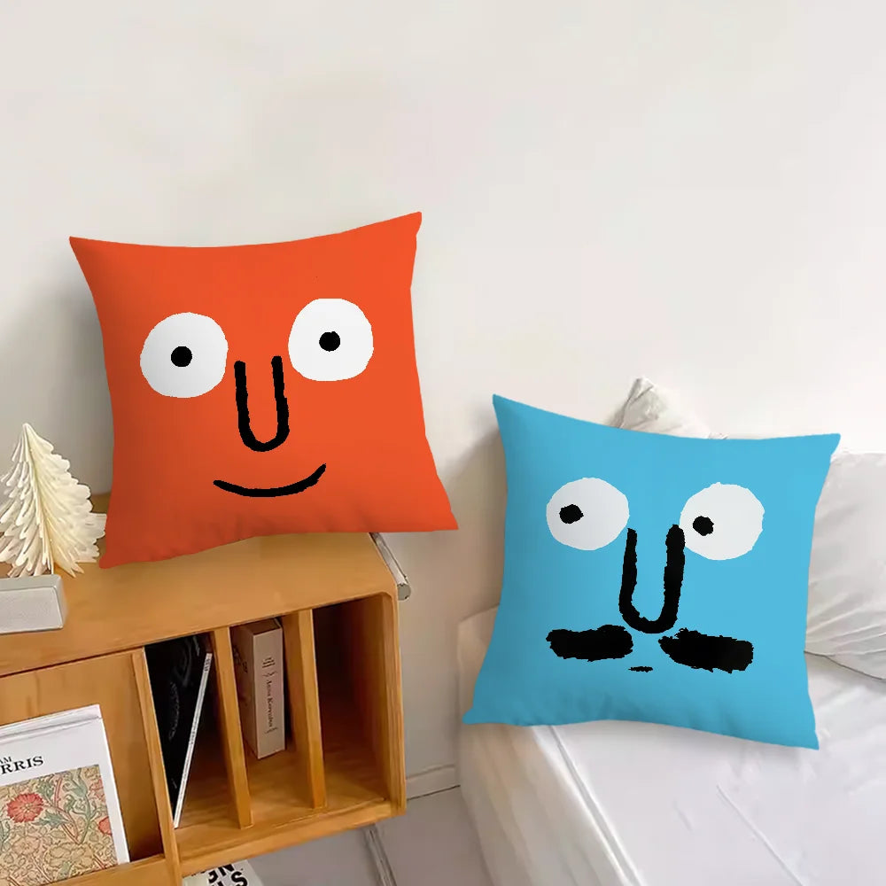 Art Funny Aesthetic J-ean J-ullien cushion cover Pillow Cover Decoration Room Home Sofa living Office Car Nordic Simplicity