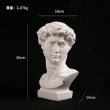 European Home Decoration David Head ResinStatues Statues Home Decor  Modern Abstract Art  Bust Sculpture Art Sketch Practice