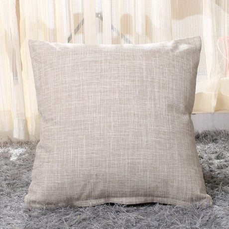 Home Cotton and Linen Cushion Cover 45x45CM Solid Color Yellow Gray Blue Green Orange White Decorative Pillows Case