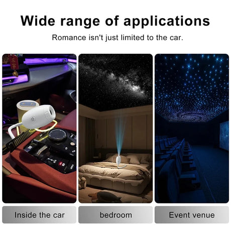 Galaxy Projector USB Night Light Car Mood Lights LED Starry Star Lamp Party Cool Stuff For Room Bedroom Home Gaming Decor