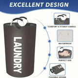 Extra-Large Waterproof Laundry Basket with Padded Handle - Foldable, Multi-Purpose Storage for Bathroom, Laundry Room, Balcony