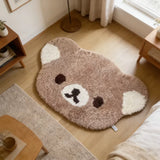 Cartoon Rilakkumas Turftd Rug Kawaii Korilakkuma Bear Floor Mat Bedroom Chair Bedside Lounge Rug Bathroom Doormat Home Decor