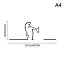 New La Linea Minimalist Line Art Car Sticker Bumper & Window Door Wall Decal With Cartoon Character Design Home Car Decoration