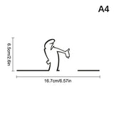 New La Linea Minimalist Line Art Car Sticker Bumper & Window Door Wall Decal With Cartoon Character Design Home Car Decoration