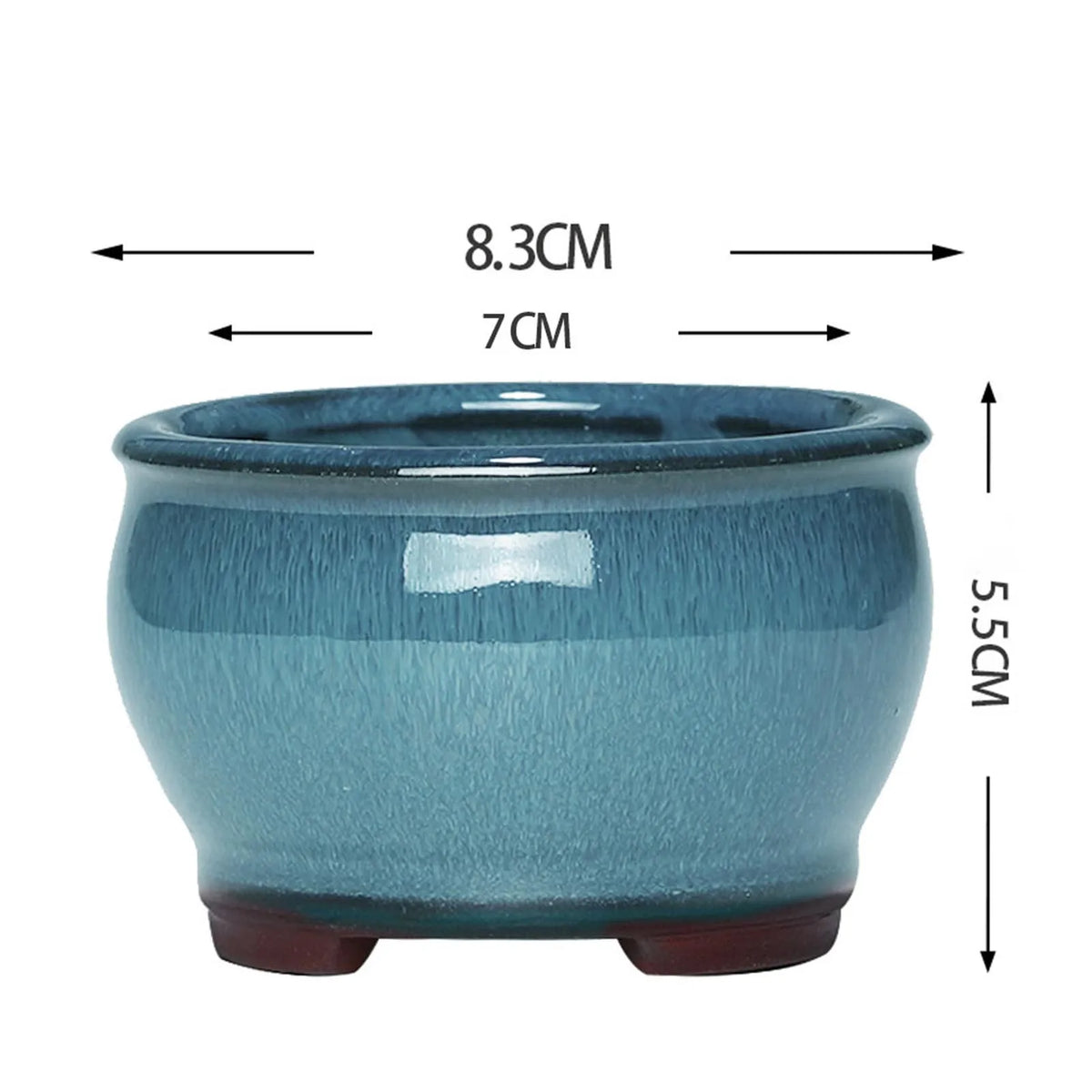 Chinese Style Bonsai Pots Breathable Stoneware Bonsai Pots With Holes Chinese Style Bonsai Flowerpot Ceramic Crafts for Garden