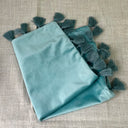 1PC Polyester Velvet Solid Throw Pillow With Tassel Embellishment Sofa Office Back Cushion Living Room Decorative Square