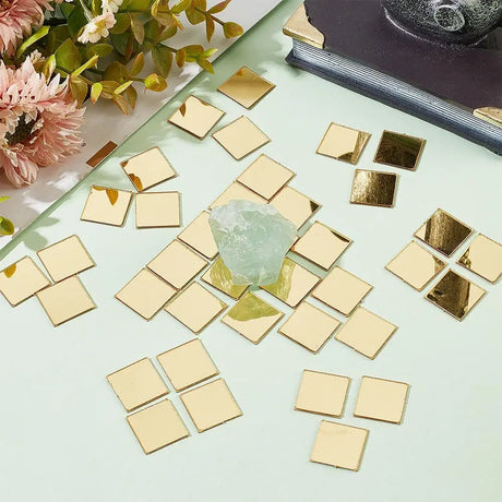 50Pcs Mini Square 5cm/4cm Acrylic Mirror Sticker Self-adhesive Sticker For Wall Bathroom Diy Home Decoration Crafts Decorations