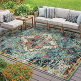 Bohemian Carpet American Country Vintage Mat Living Room Tea Table Mat Outdoor Balcony Fully Covered Rug Courtyard Floor Mats
