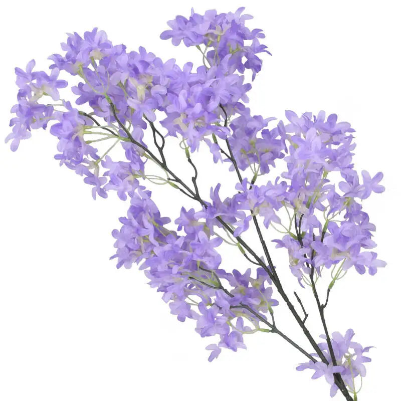 Artificial Lilac Flower 100cm Long Stem Silk Lilac Flower Cherry Blossom for Home Office Hotel Wedding Party Decor