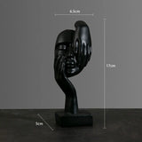 Nordic Resin Abstract Statue Desktop Ornaments Sculpture Figurines Face Character Light Luxury Art Crafts Office Home Decor