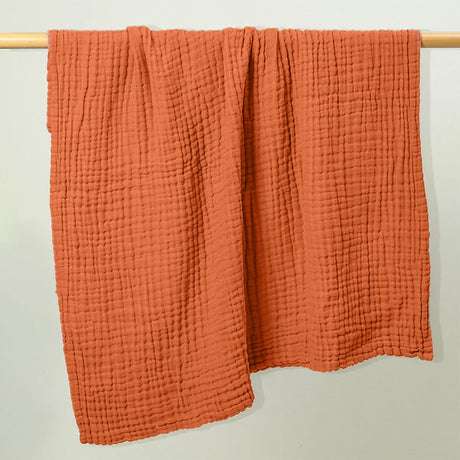 6 Layer Cotton Gauze Blanket Multipurpose Baby Bath Towel Waffle Texture Soft Children's Throw Blanket Without Fluorescent Color