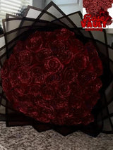 10/30/50pcs 7/6cm Glitter artificial flower rose Mother's/Valentine's Day girl friend wife DIY bouquet gift for wedding Birthday