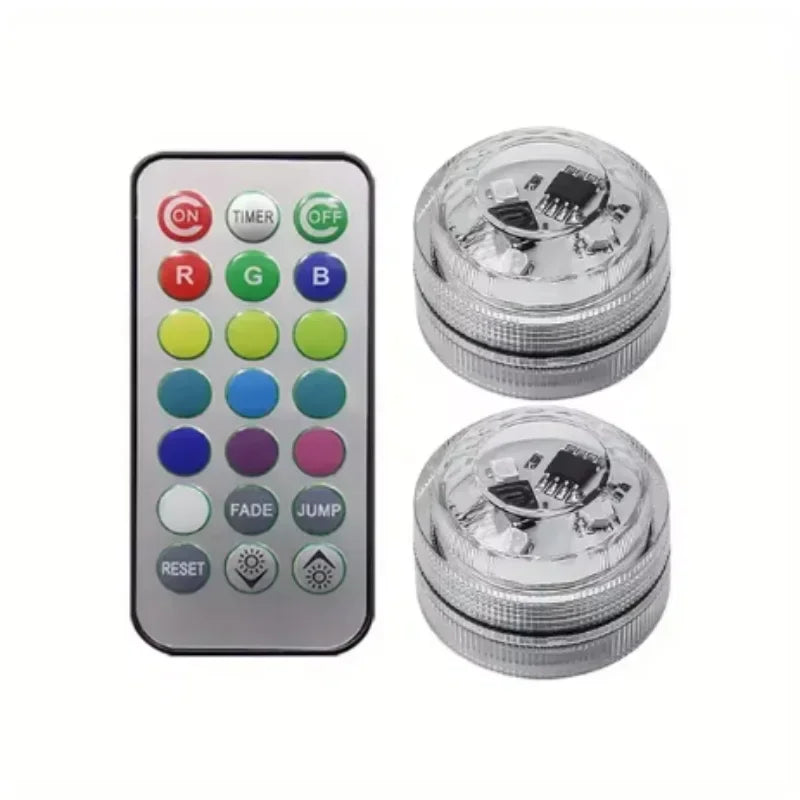 Wireless Adhesive LED Car Interior Ambient Light Remote Control Decor Auto Roof Foot Atmosphere Lamp Bicycle Tail Light