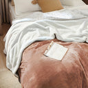 Sherpa Fleece Bed Blanket Twin Size Super Soft Fuzzy Plush Warm Cozy Fluffy Microfiber Couch Throw Velvet Double Reversible 5Lbs