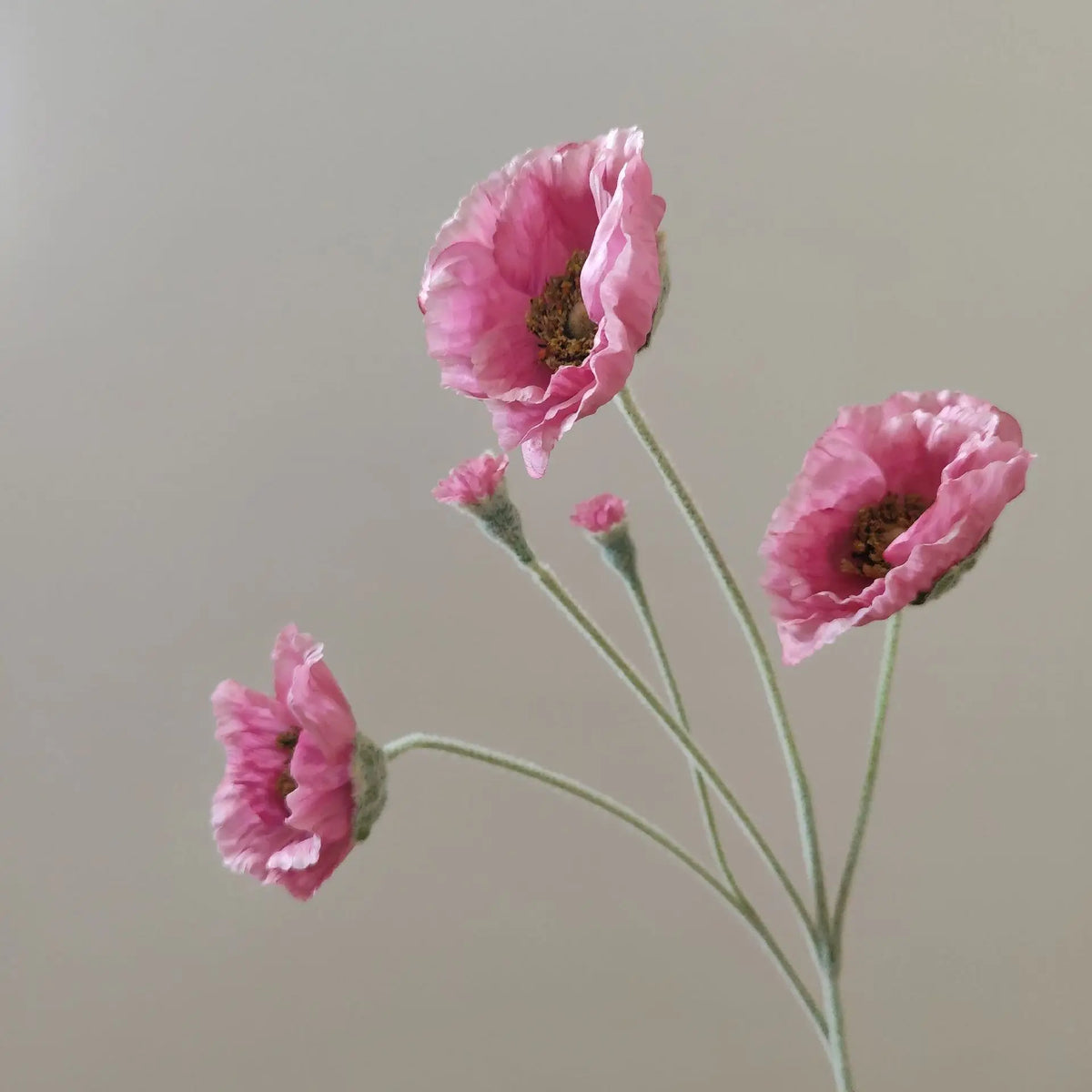 Poppy Artificial Flowers 65cm Long Stem Fake Flowers For Home Decor Garden Wedding Party Decoration DIY Flower Arrangement New
