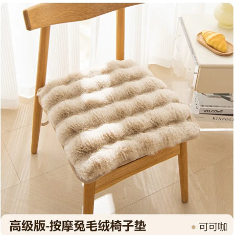 Winter Thickened Plush Student Cushion Seat Cushion Rabbit Velvet Warm Seat Cushion Fart Cushion Office Sedentary Artifact
