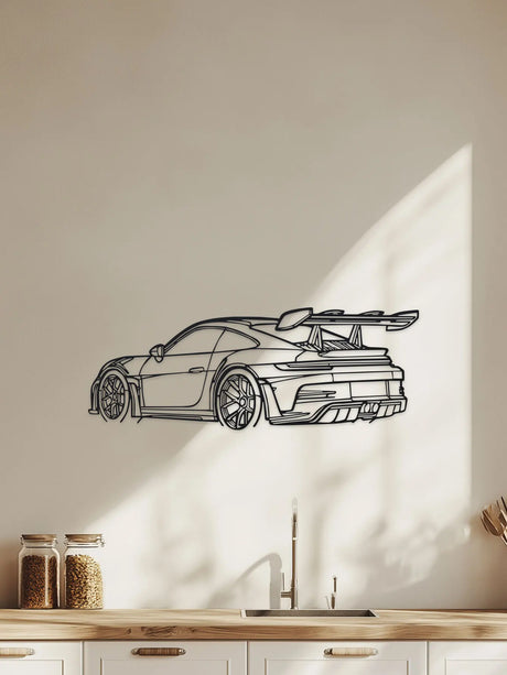 1pc Metal for Supercar Metal Wall Art Modern Iron Home Decor Sign, Dynamic Racing Car Outline Sculpture, Car Decor Ideal choice
